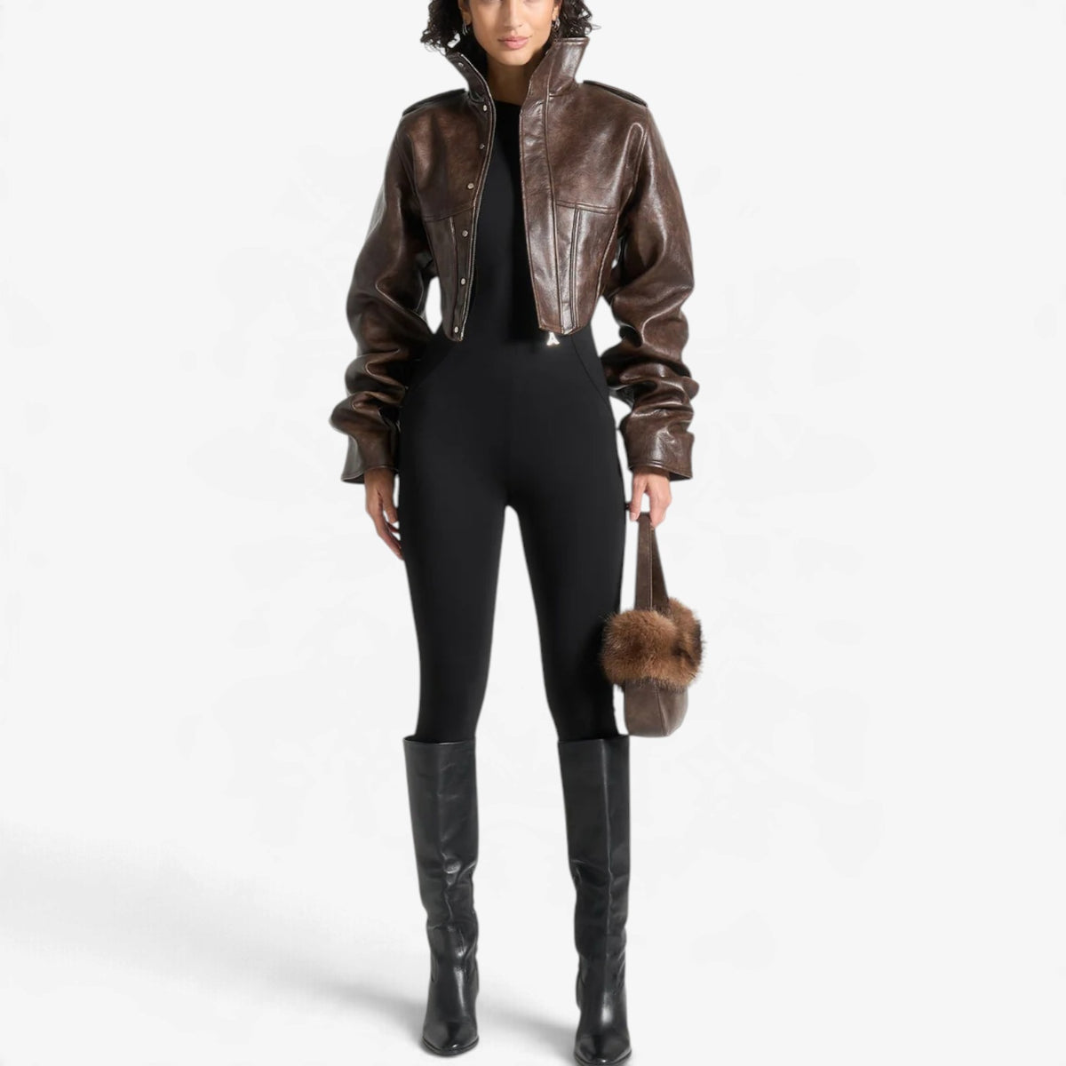 Cosette™ Structured Funnel Collar Jacket