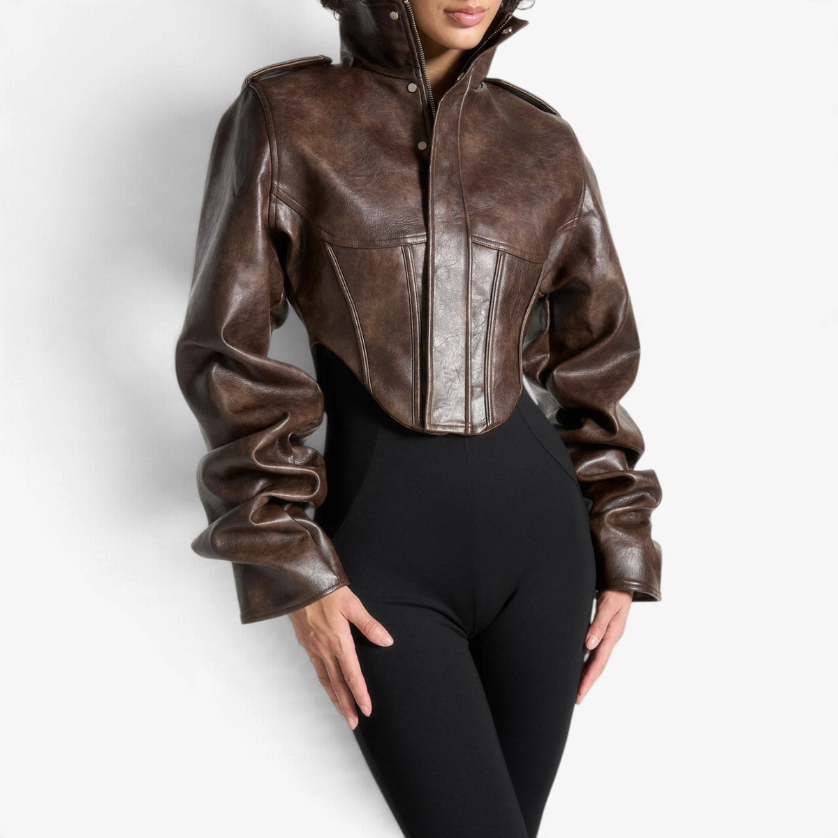 Cosette™ Structured Funnel Collar Jacket