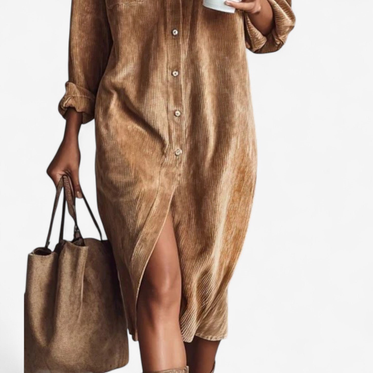Anastacia™ Wide-legged midi corduroy dress