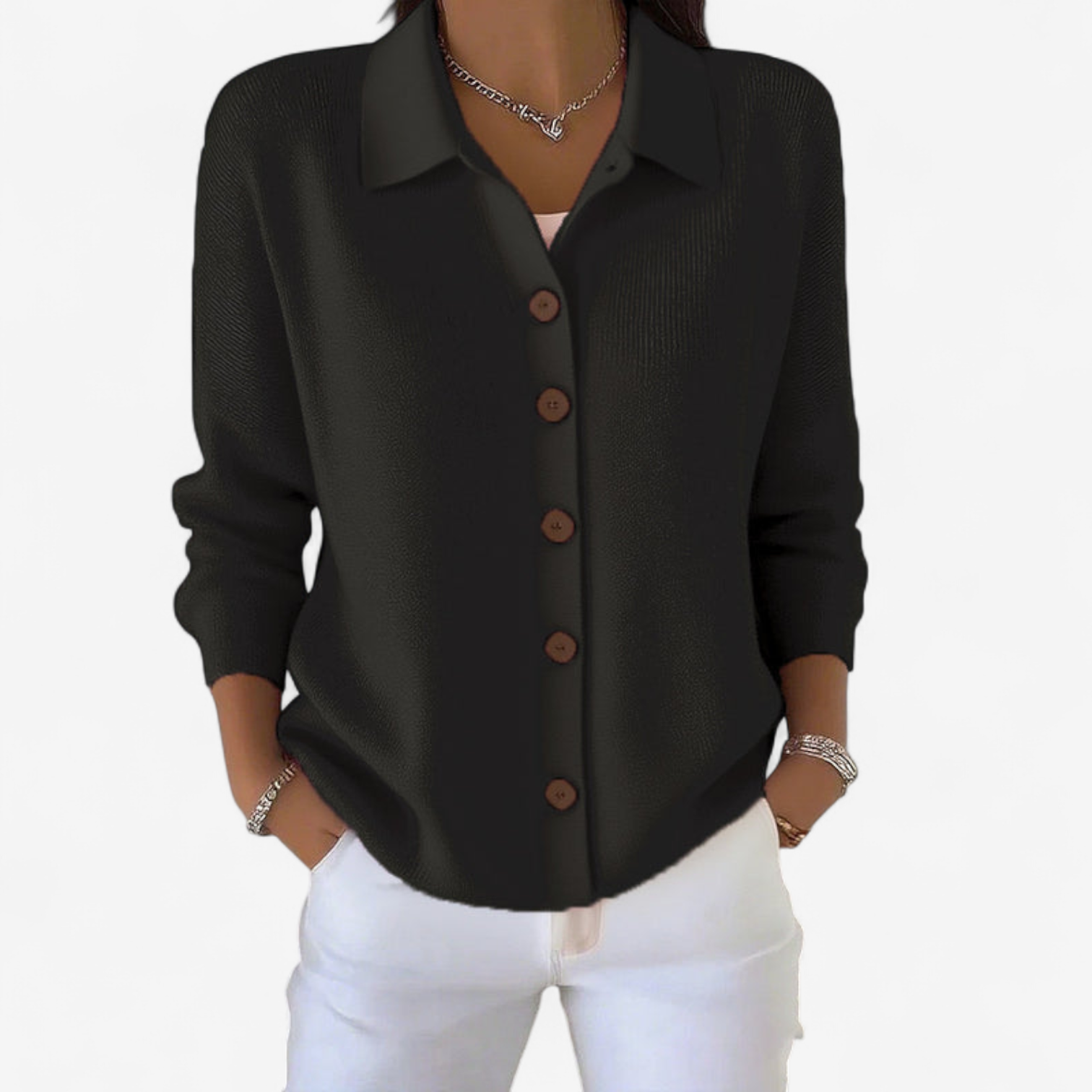 Adrienne™ Elegant Buttoned Jacket