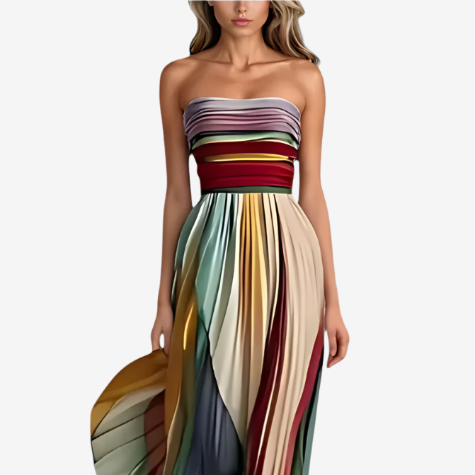 Alva™ Maxi Pleated Rainbow