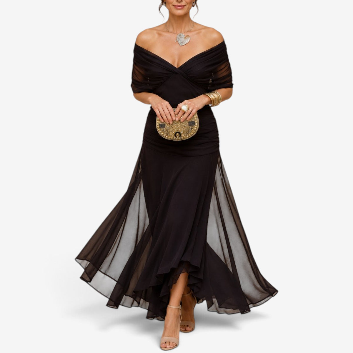 Cecily™ Flowing Wrap Maxi Dress