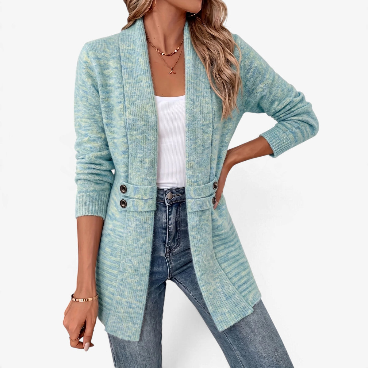 Briar™ Belted-Tab Open Cardigan