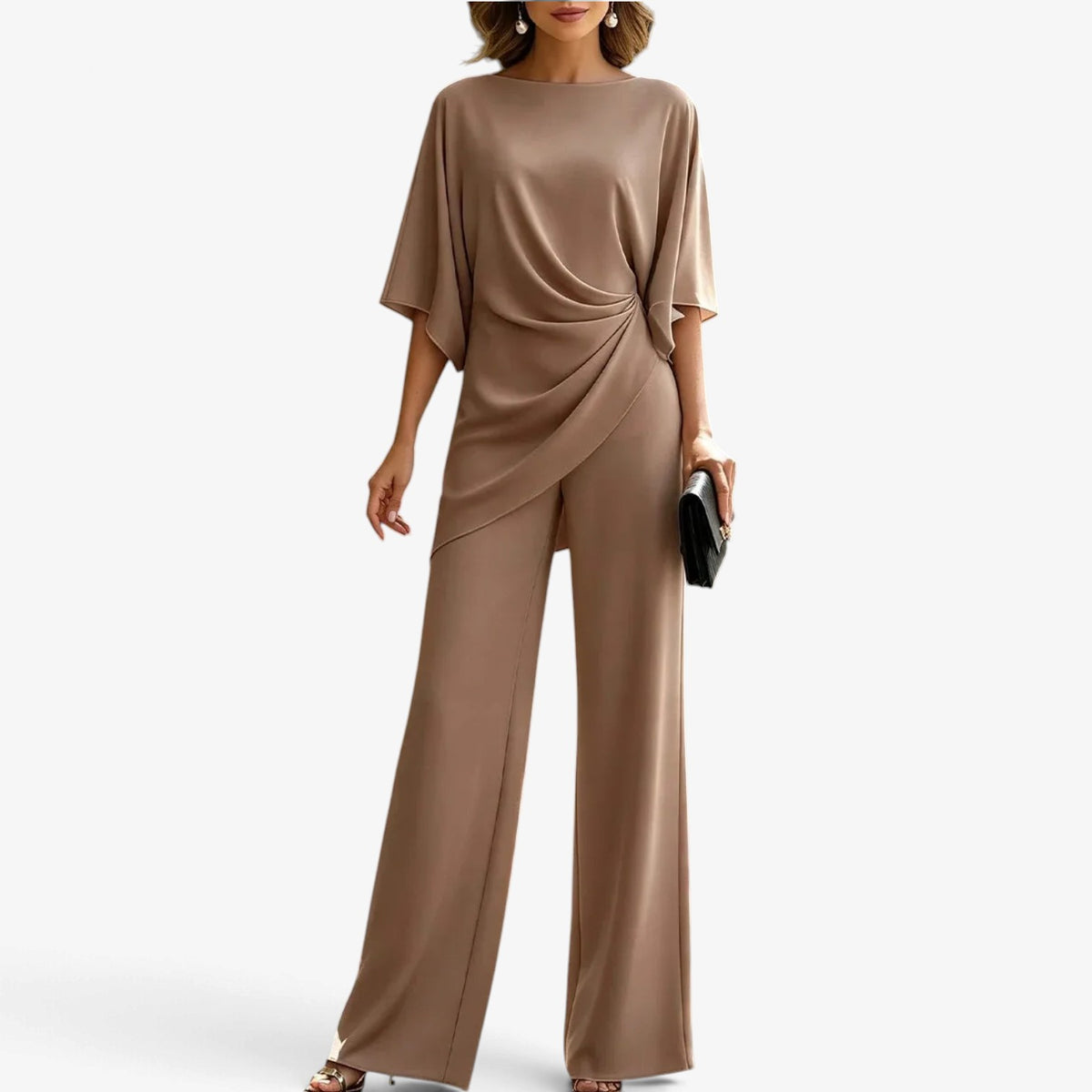 Lucienne™ Asymmetric Flowing Jumpsuit
