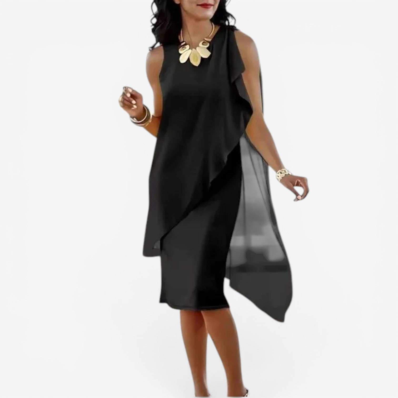 Ellara™ Sleeveless midi dress