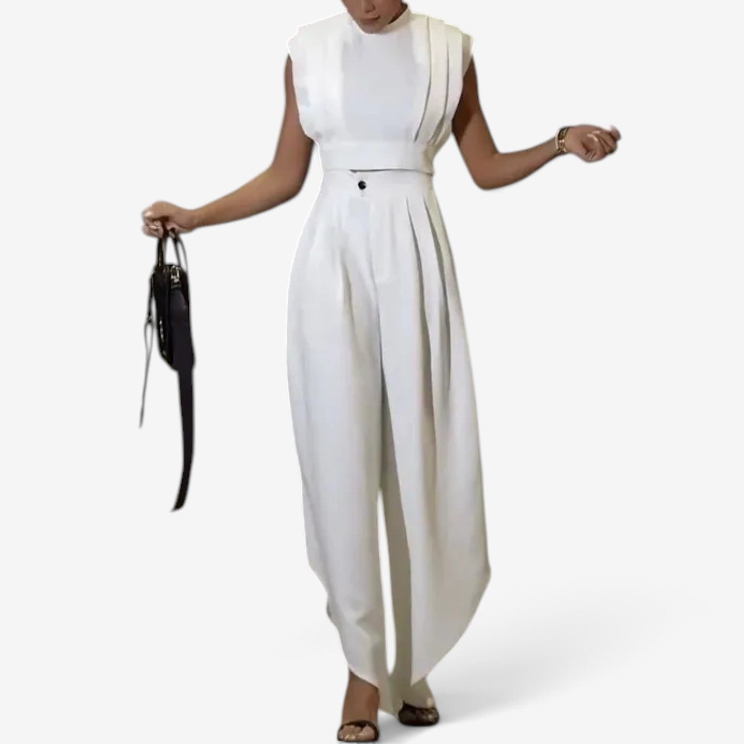 Jiovani™ Crop top & trousers set