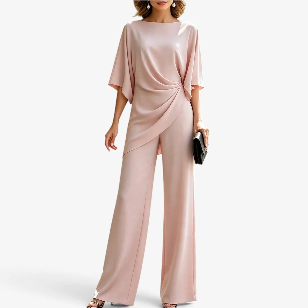 Lucienne™ Asymmetric Flowing Jumpsuit