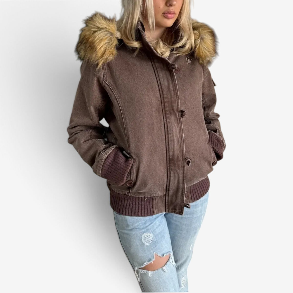 Isabelle™ Fur-Hooded Utility Jacket