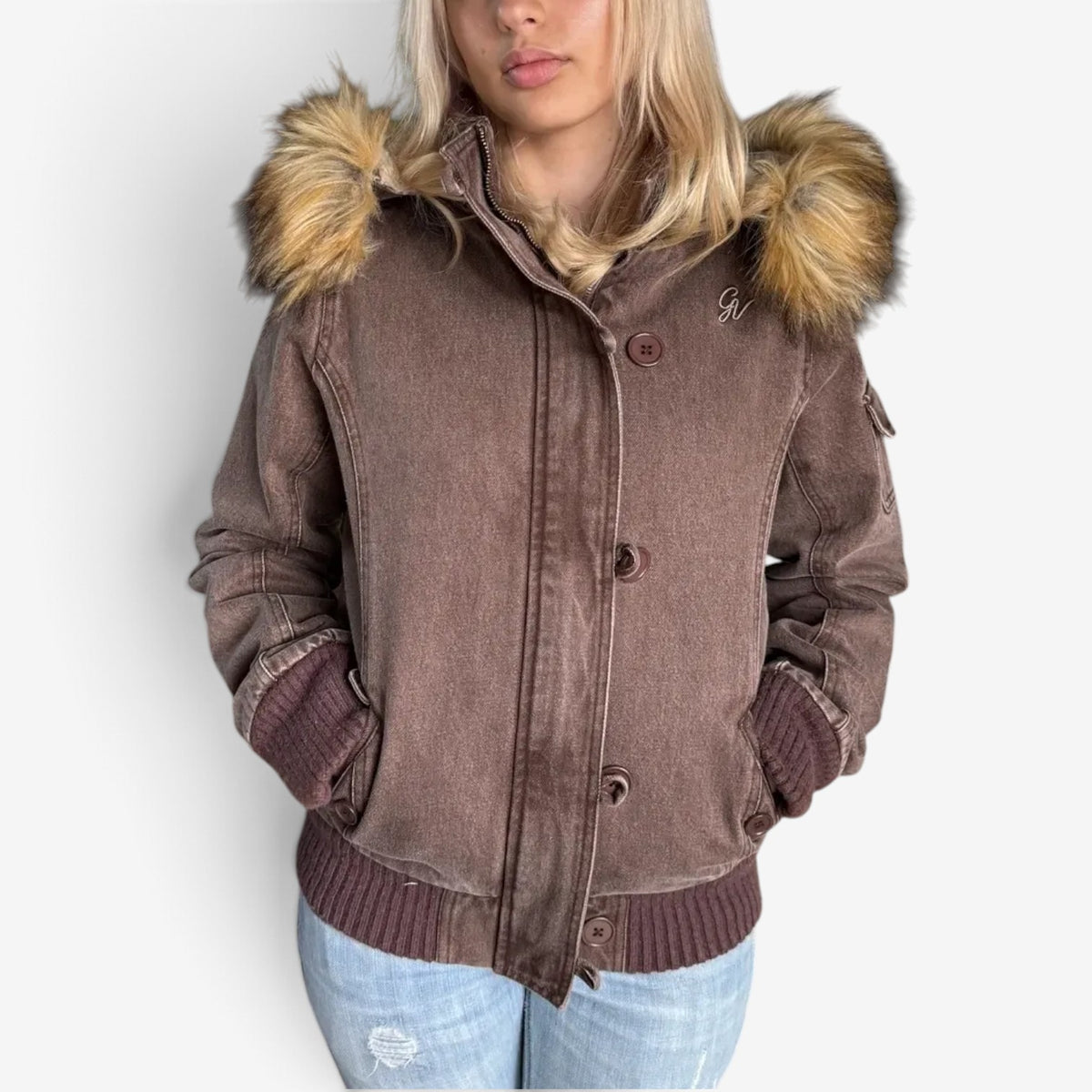 Isabelle™ Fur-Hooded Utility Jacket