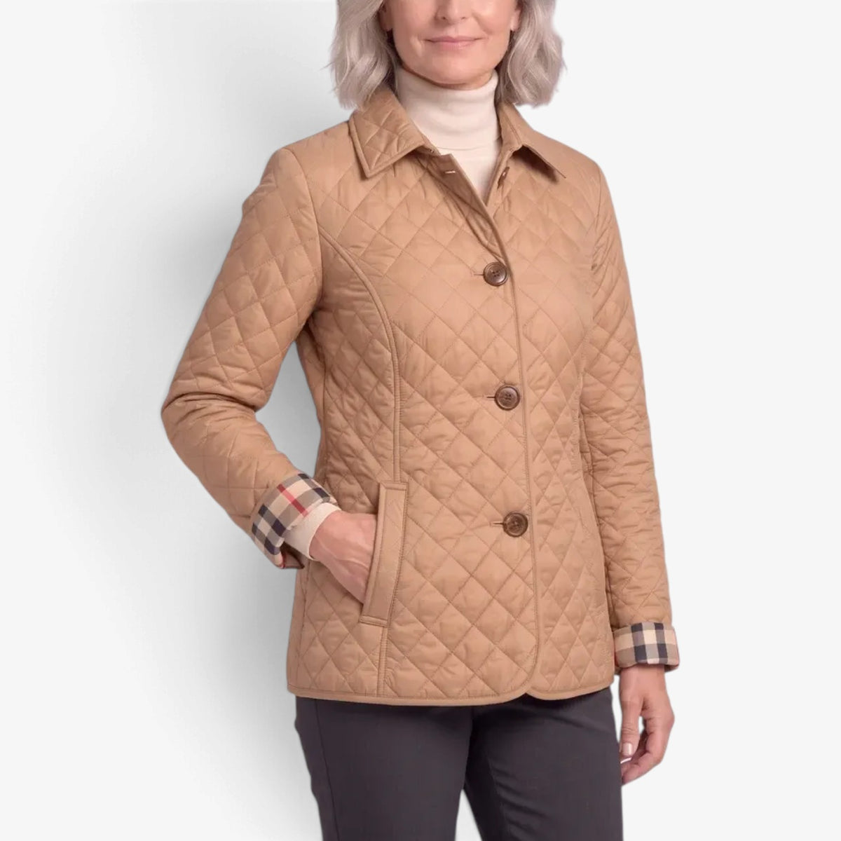 Cordelia™ Diamond Quilted Button Jacket
