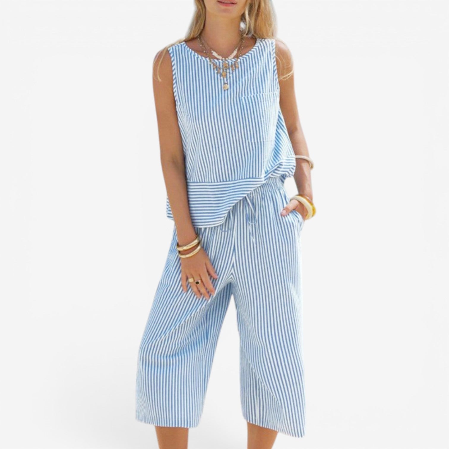 Alyanna™ Striped two-piece suit