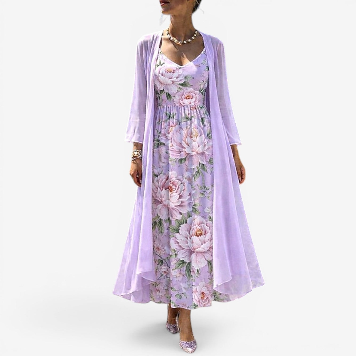 Oceana™ Long floral dress