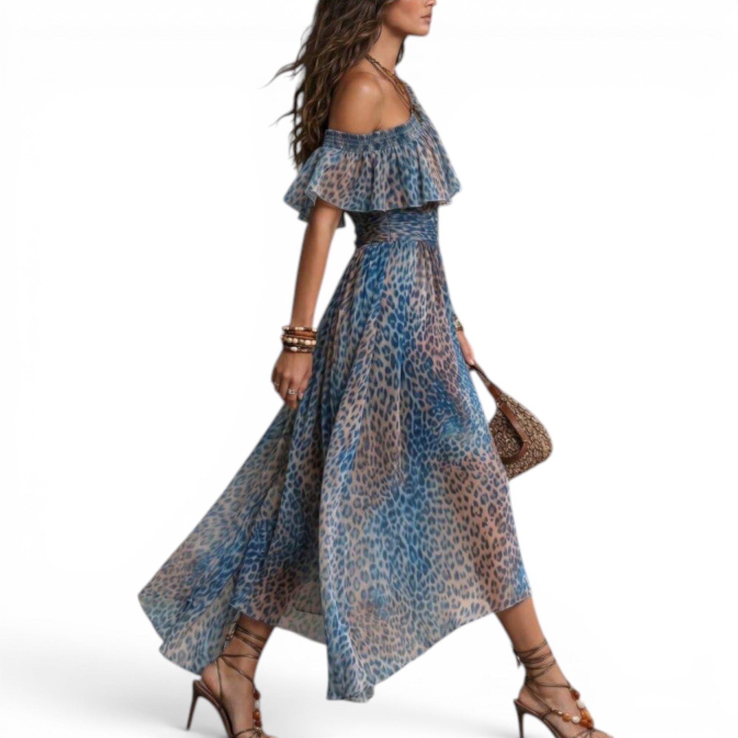 Leah™ Long one-shoulder dress