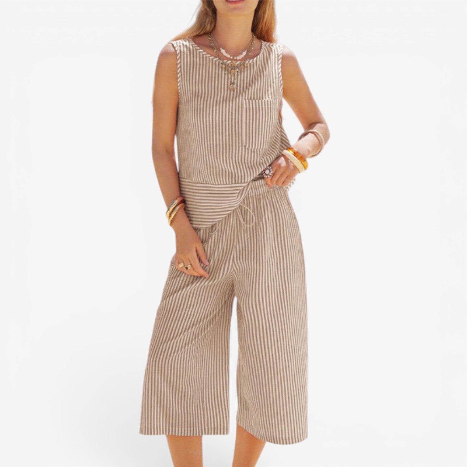Alyanna™ Striped two-piece suit