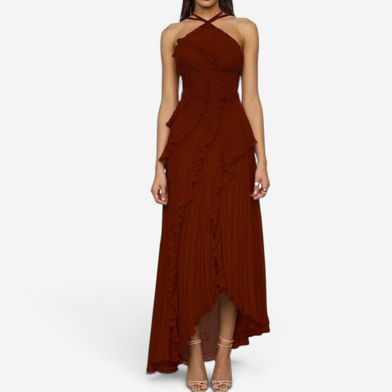 Amora™ Long pleated dress