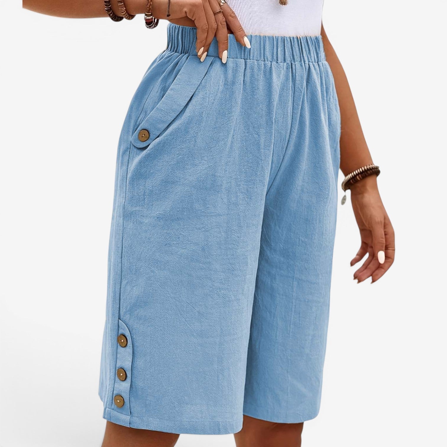 Gianne™ Linen capri shorts