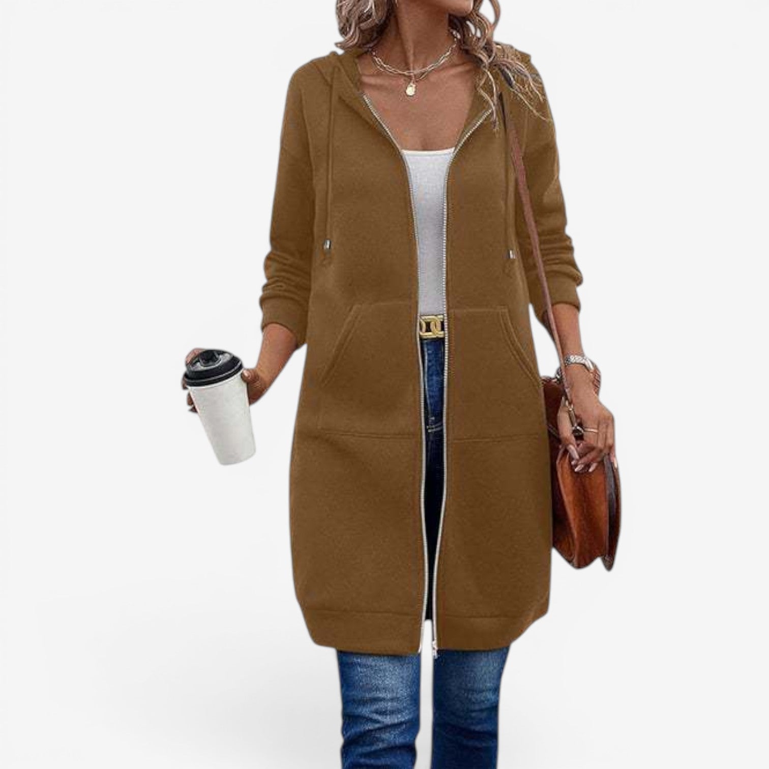 Carah™ Long cardigan sweatshirt