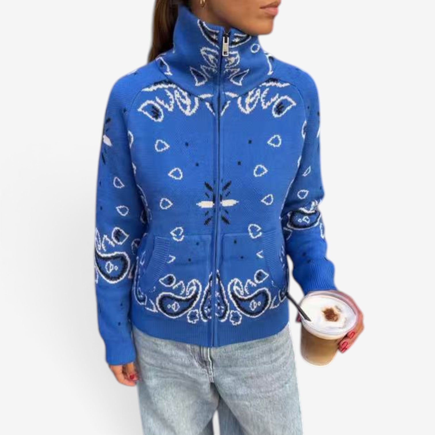 Nerissa™ Bandana knit cardigan