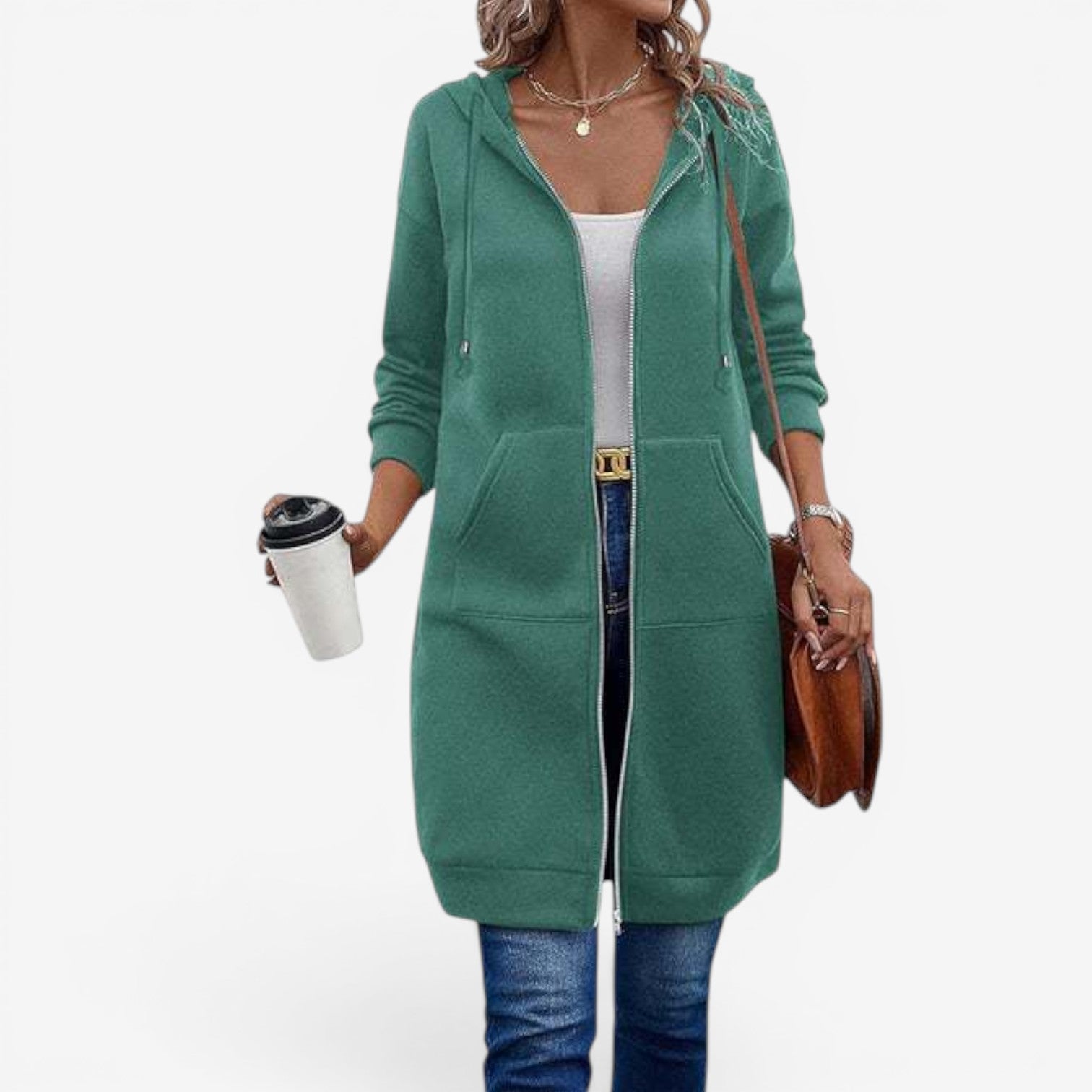 Carah™ Long cardigan sweatshirt