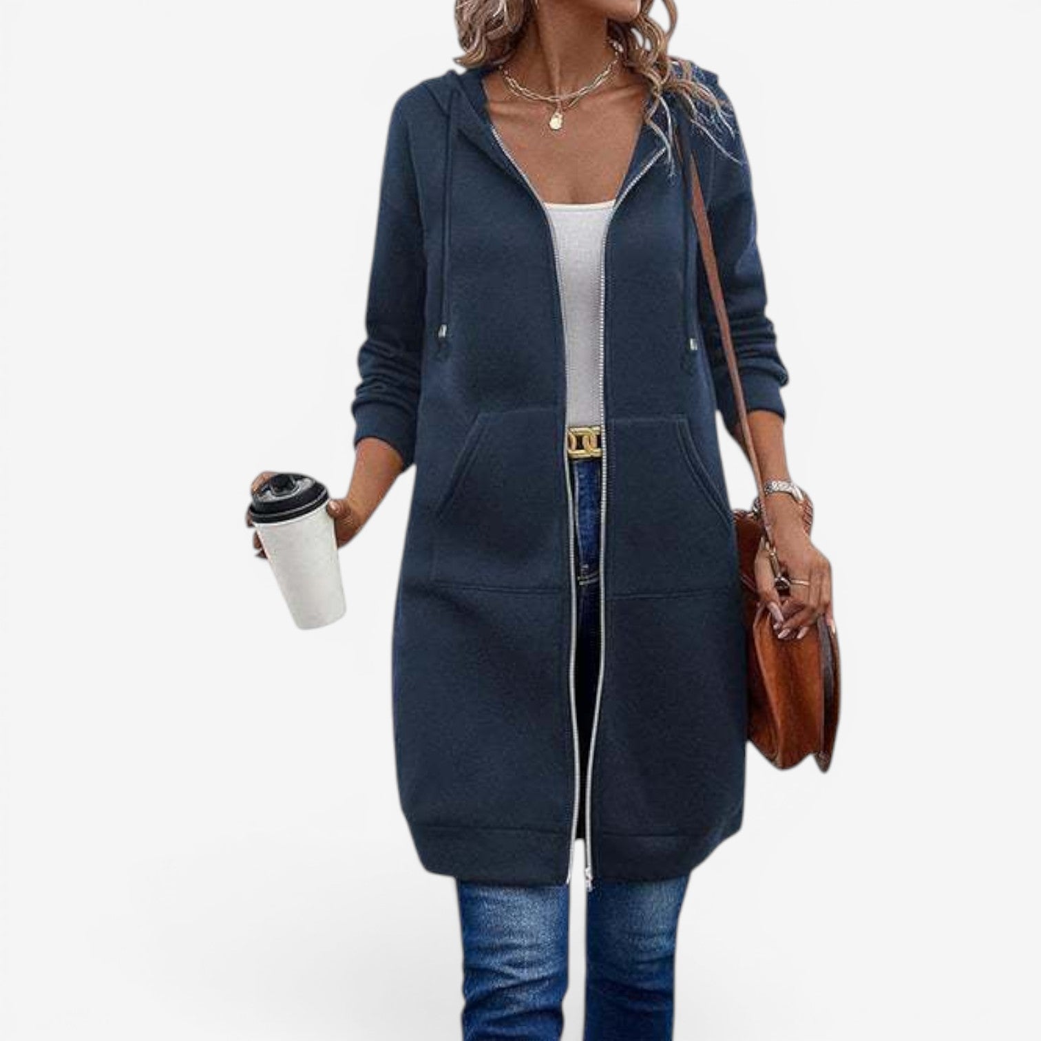 Carah™ Long cardigan sweatshirt