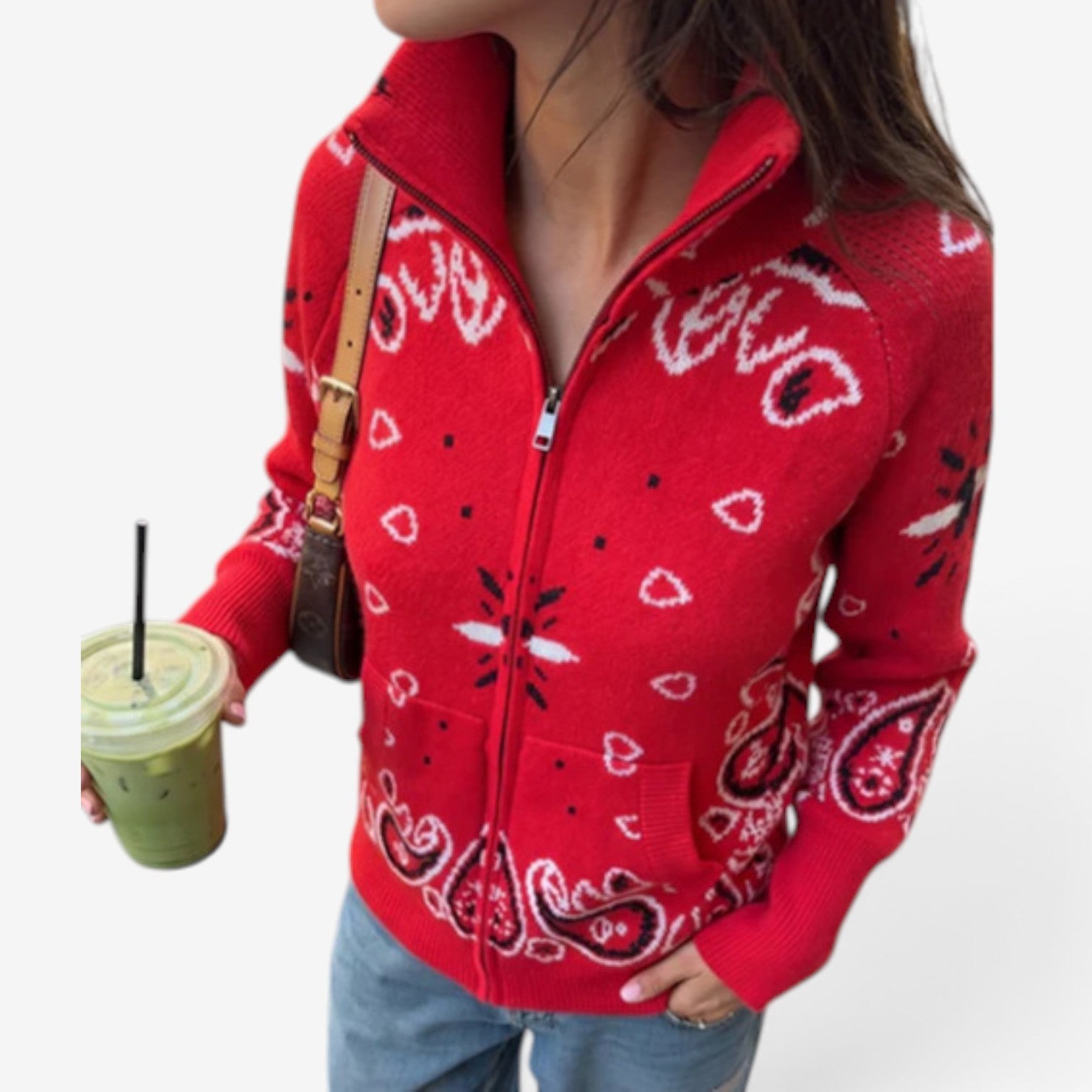 Nerissa™ Bandana knit cardigan