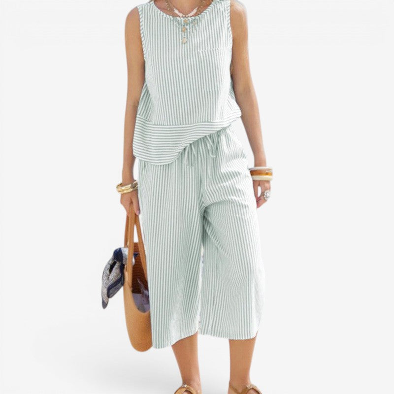 Alyanna™ Striped two-piece suit