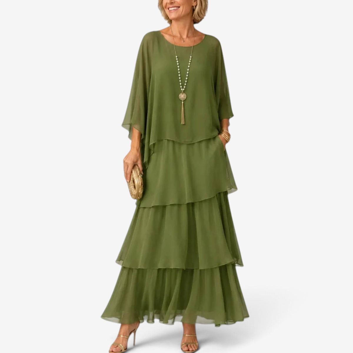 Alessia™ Elegant Layered Chiffon Dress