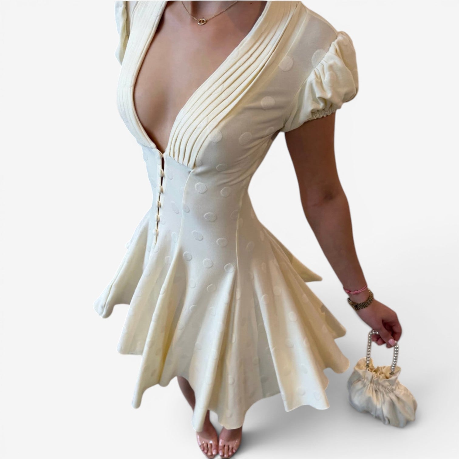 Lianna™ Short pleated dress