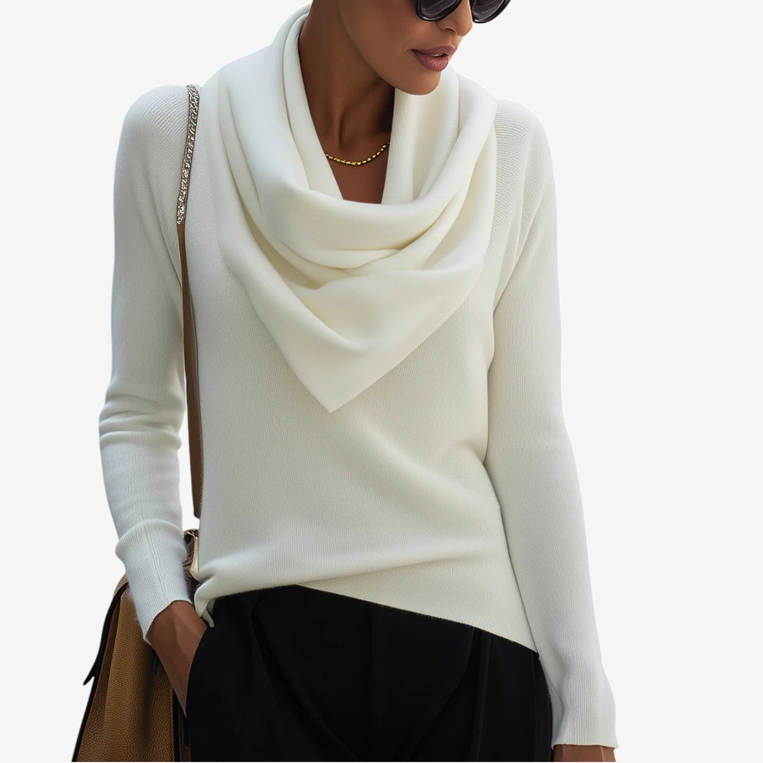 Patricia™ Draped Collar Sweater
