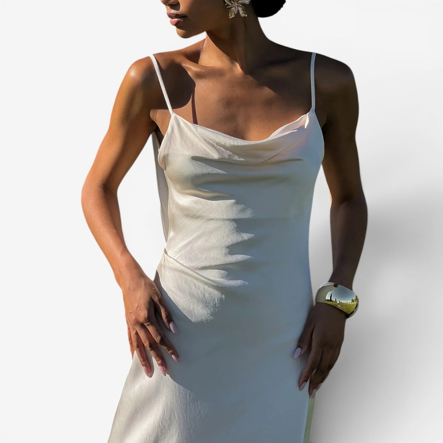 Carmela™ Long satin dress