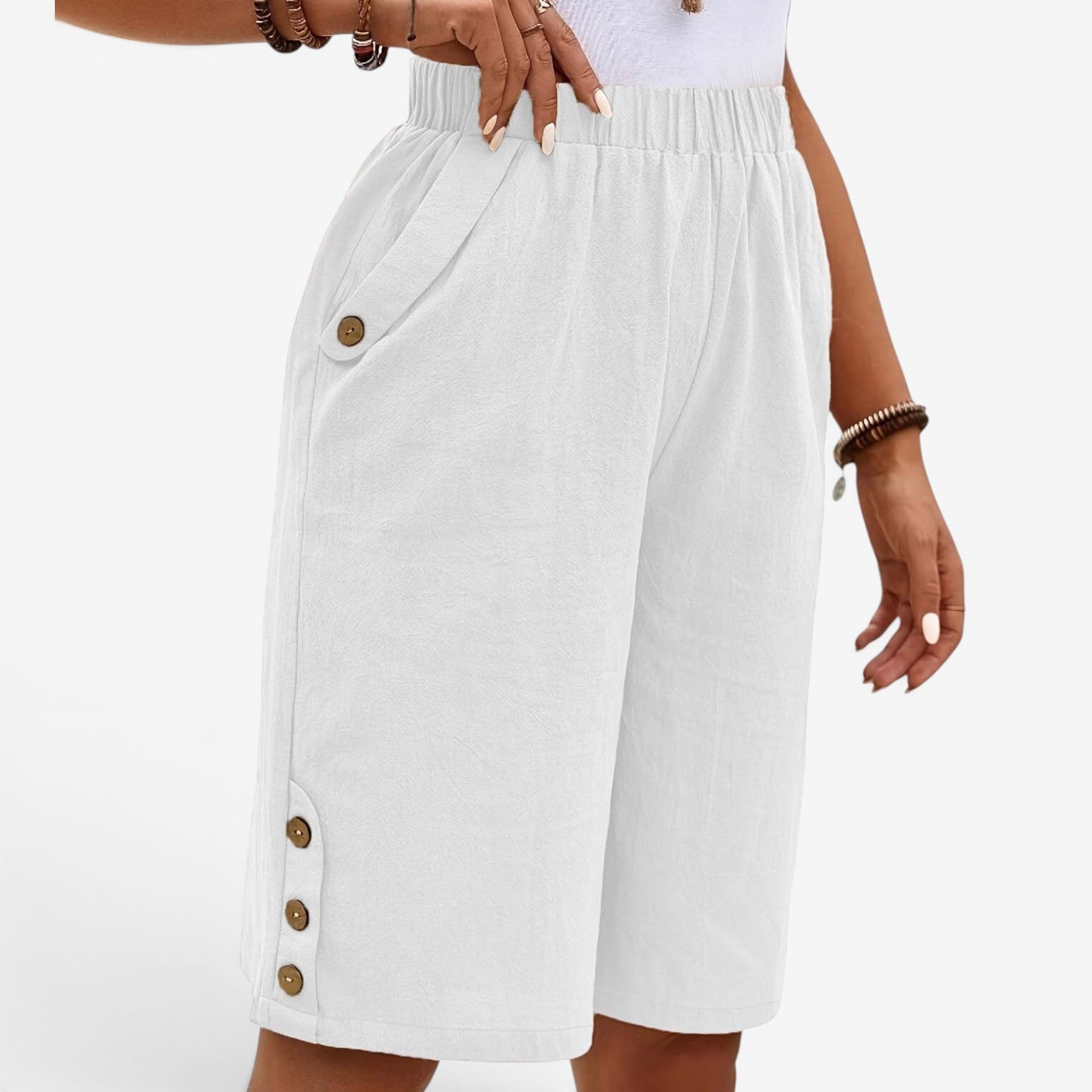 Gianne™ Linen capri shorts