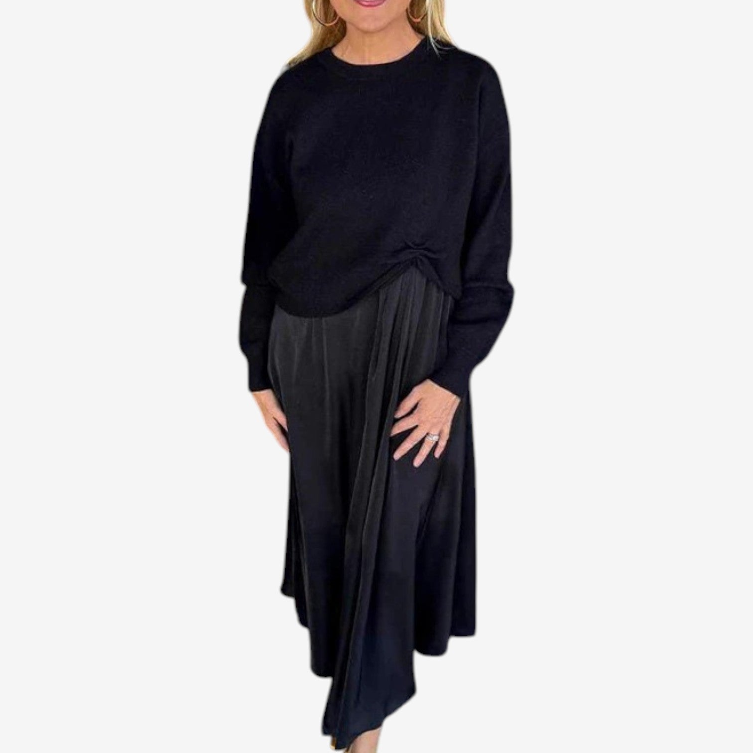 Odette™ Pleated Sweater Dress