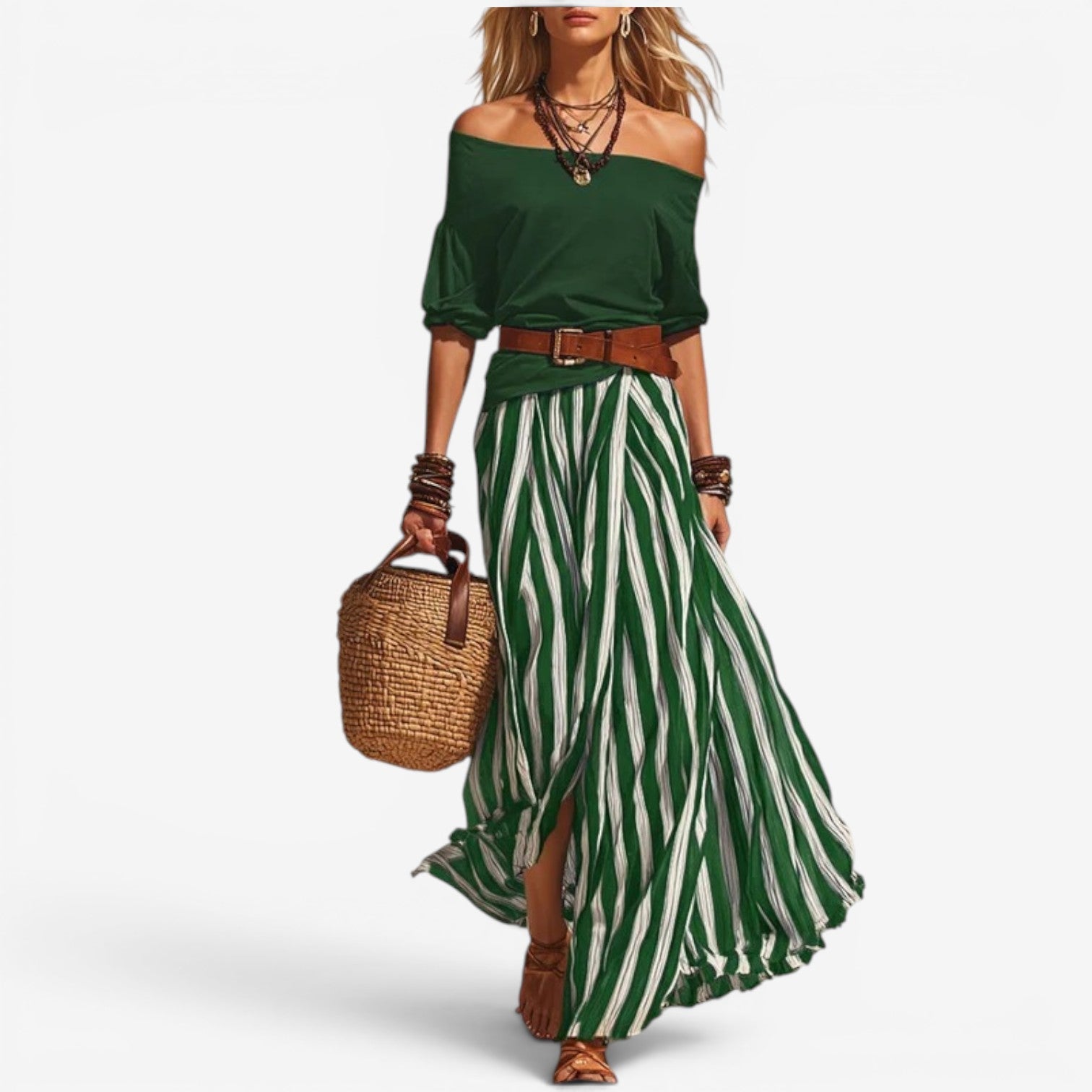 Cindy™ Striped skirt and top set