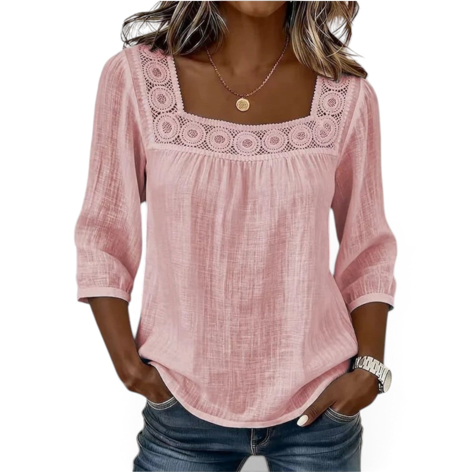 Luciene™ Square-neck sleeve top