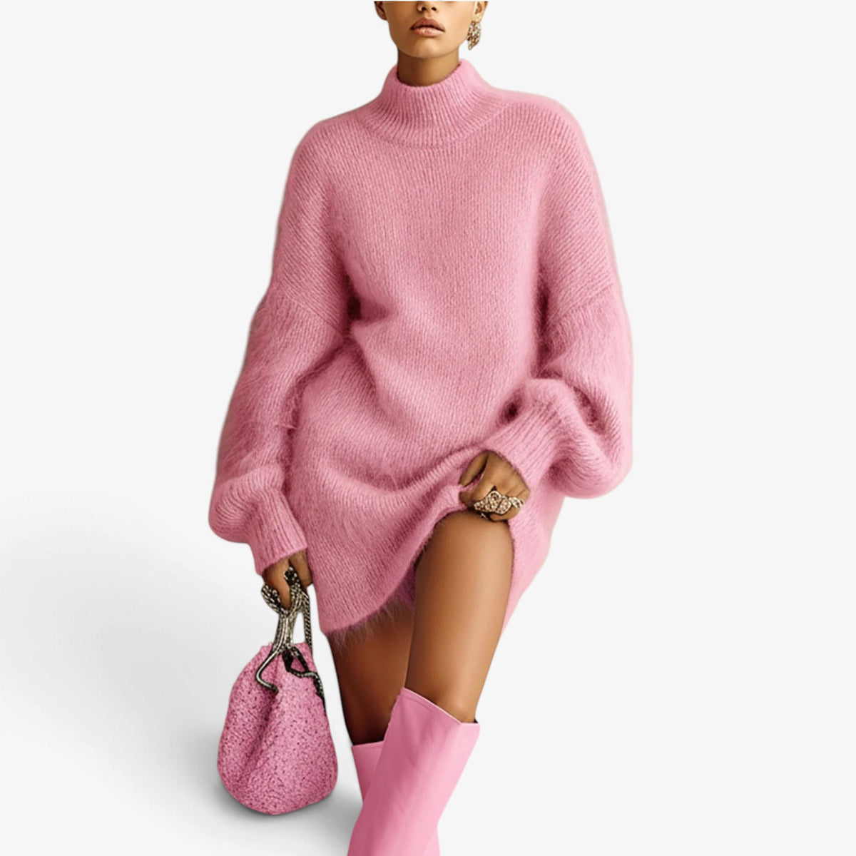 Noemie™ Fuzzy Knit Sweater Dress