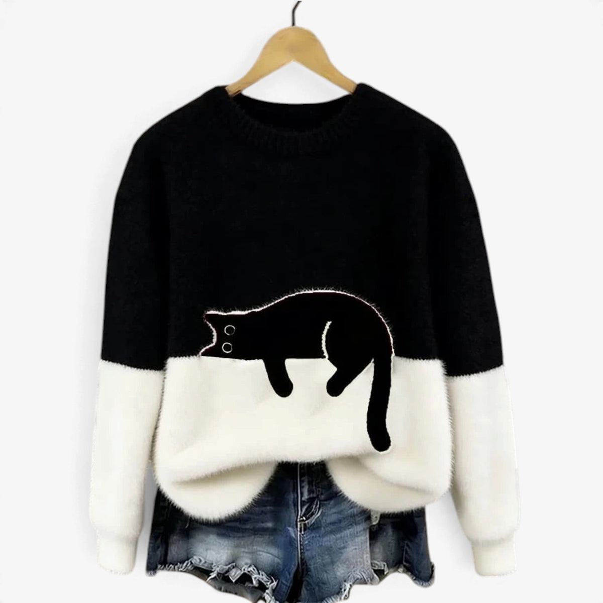 Pippa™ Plush Sleeping Cat Sweater