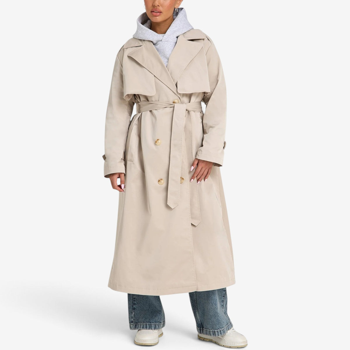 Rosemarie™ Double-Breasted Belted Trench