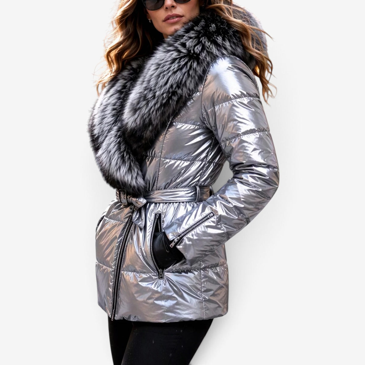 Natalia™ Quilted Fur-Trim Winter Jacket