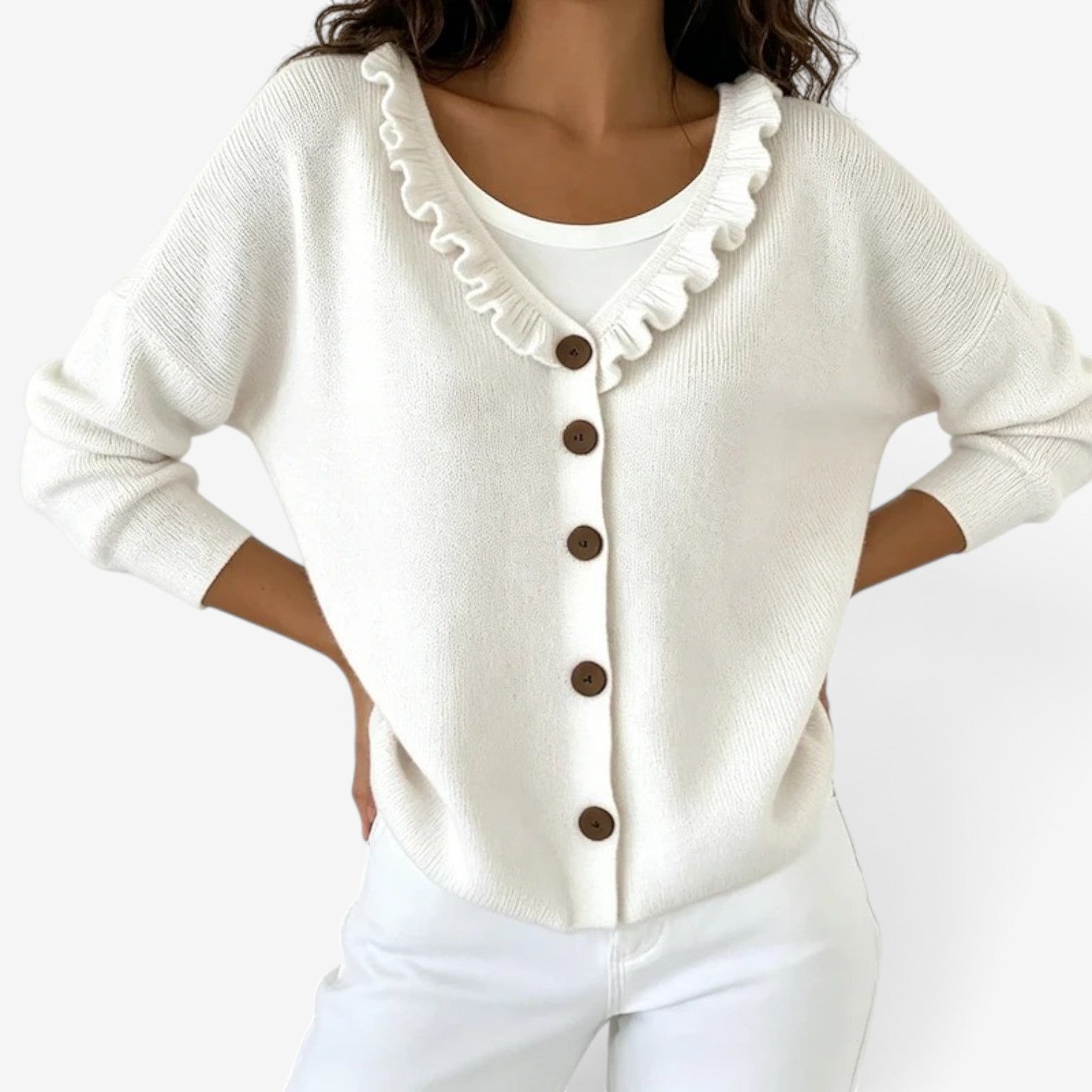 Marel™ Ruffle knit cardigan