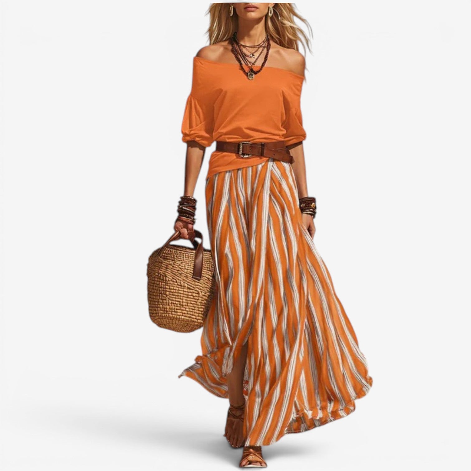 Cindy™ Striped skirt and top set
