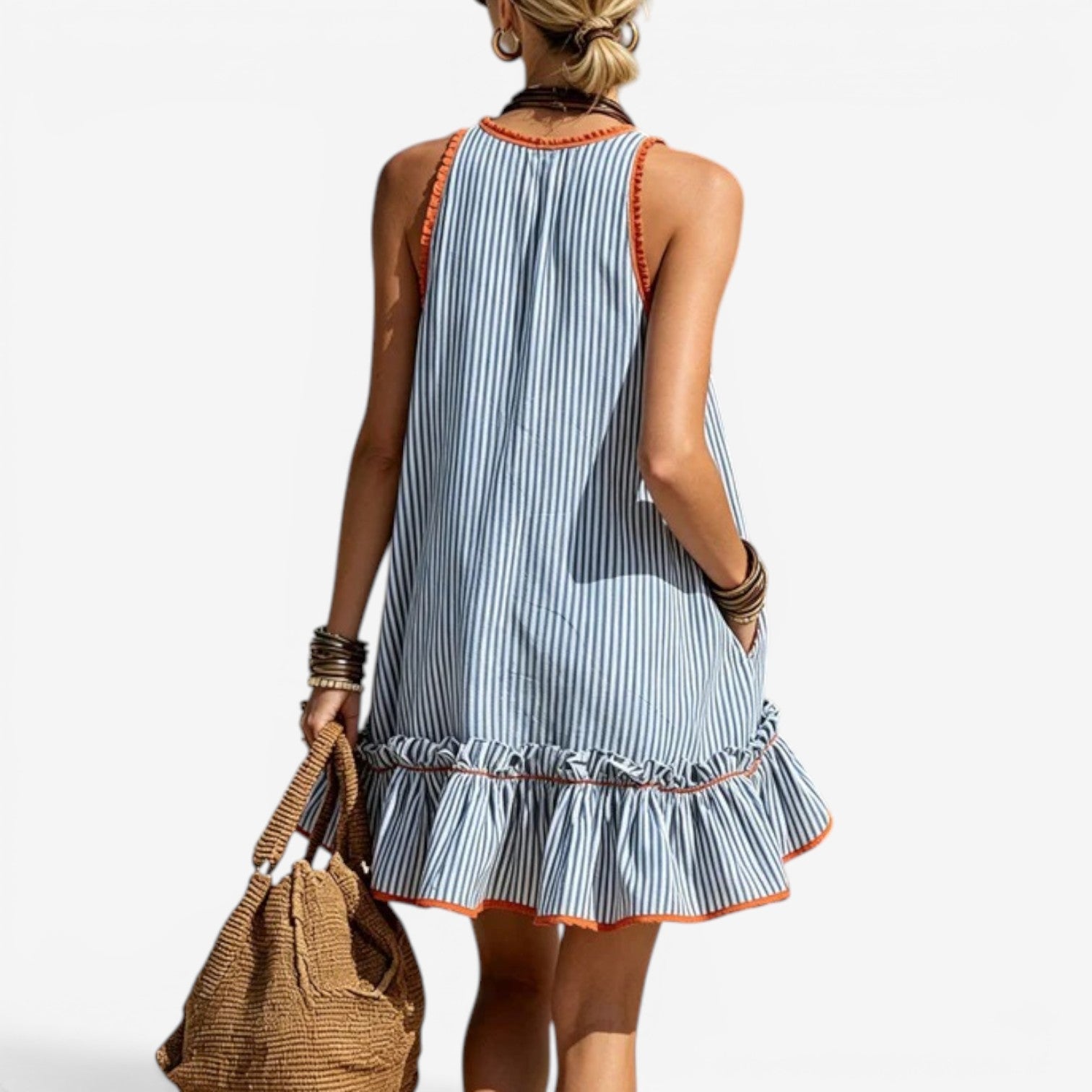 Riana™ Short striped dress
