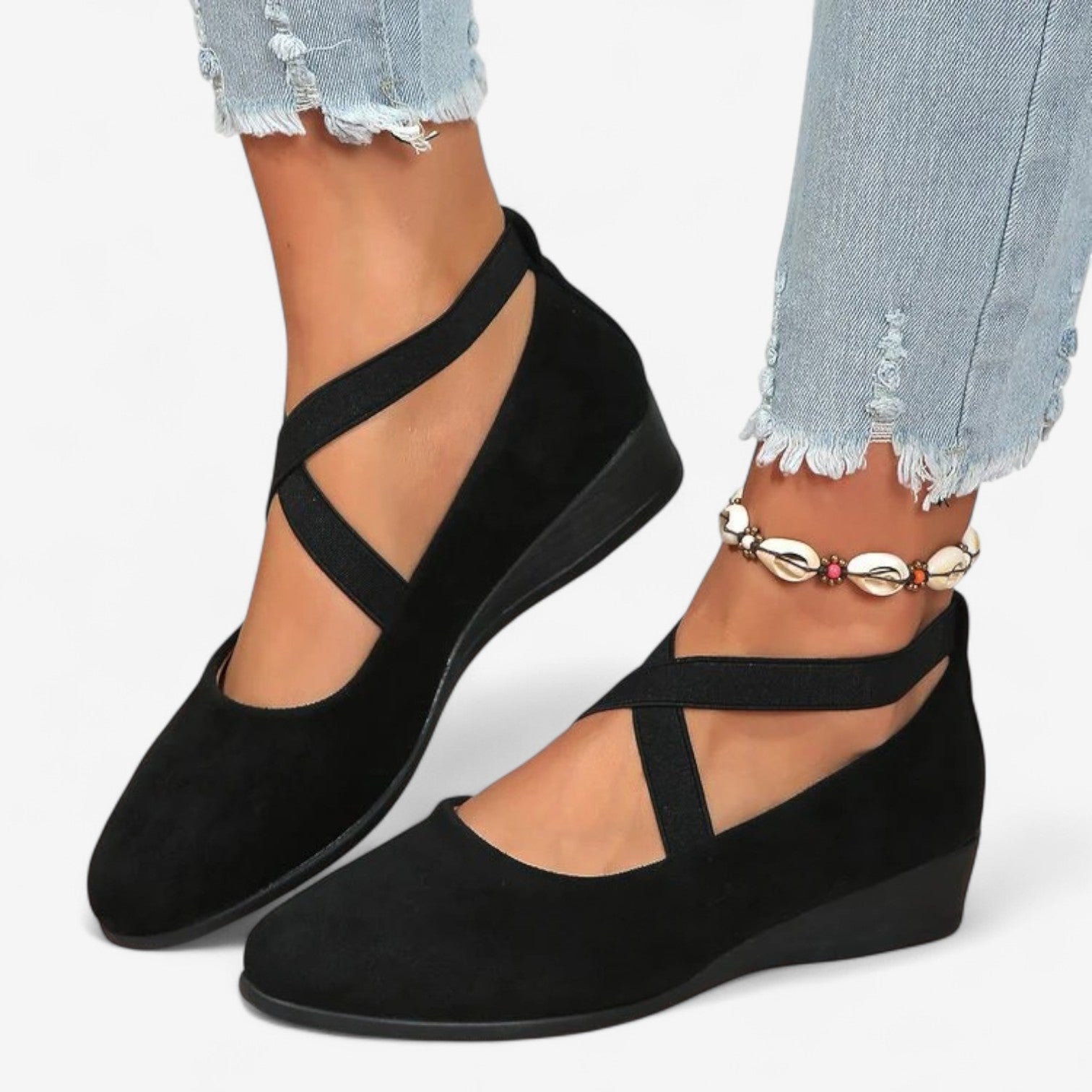 Reynie™ Crossed Ballerina Flats