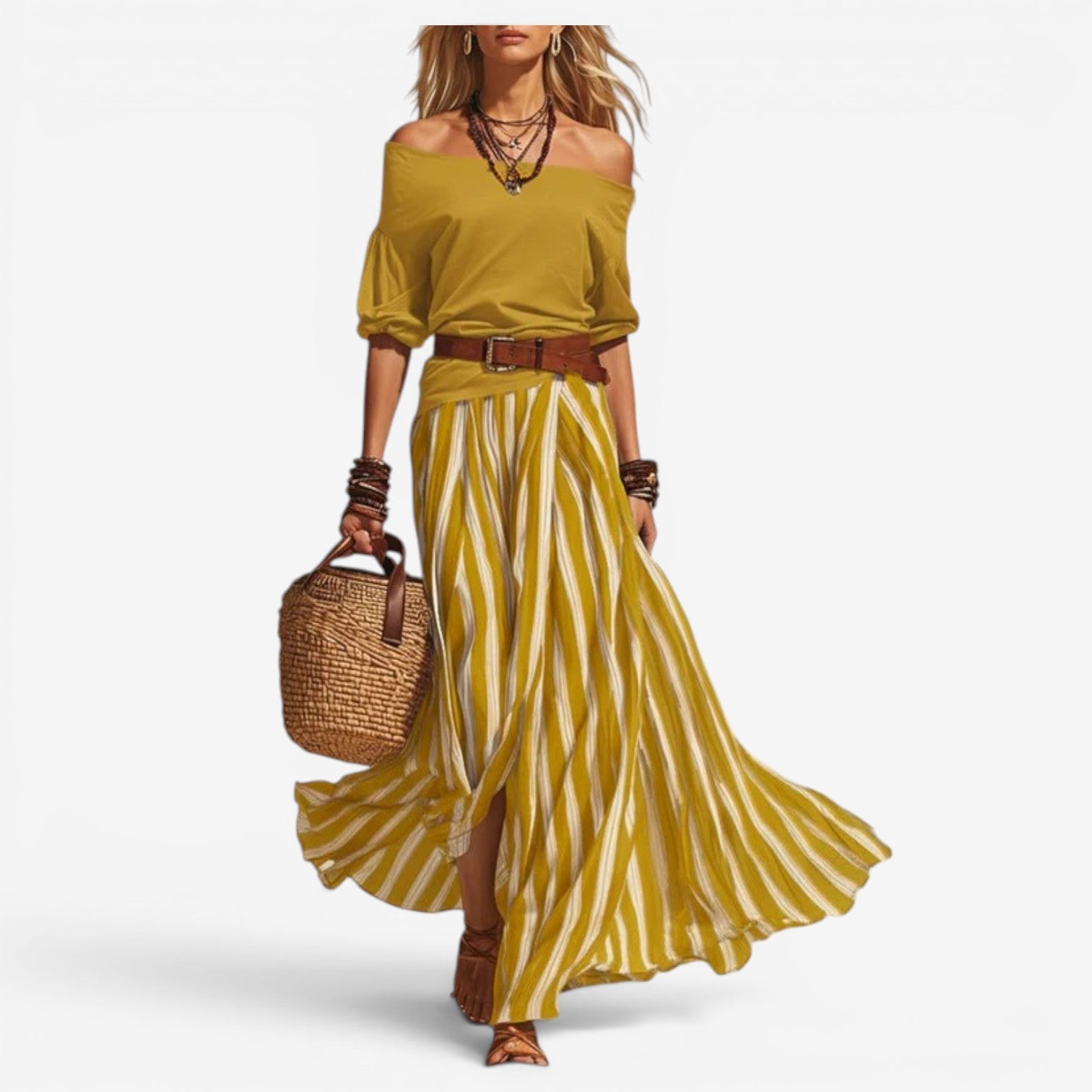 Cindy™ Striped skirt and top set