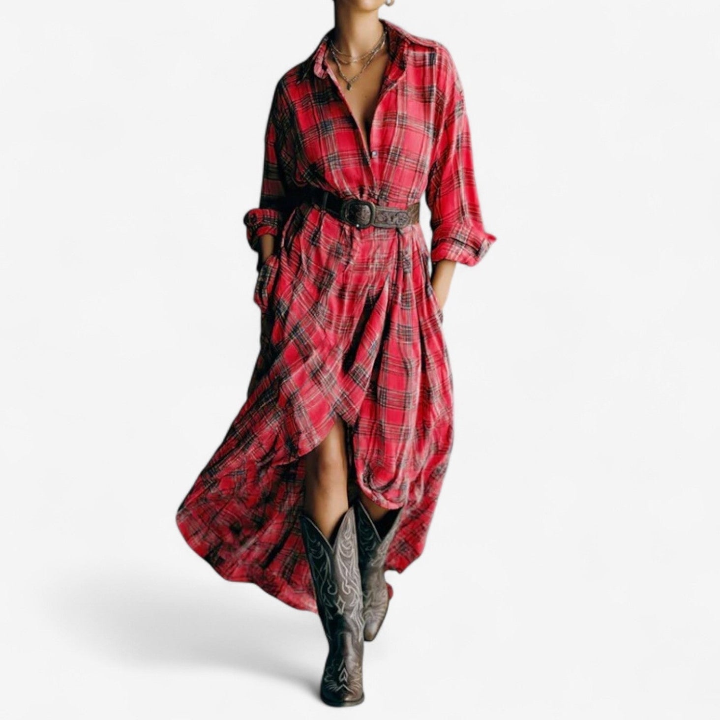 Clelia™ Checkered Dress