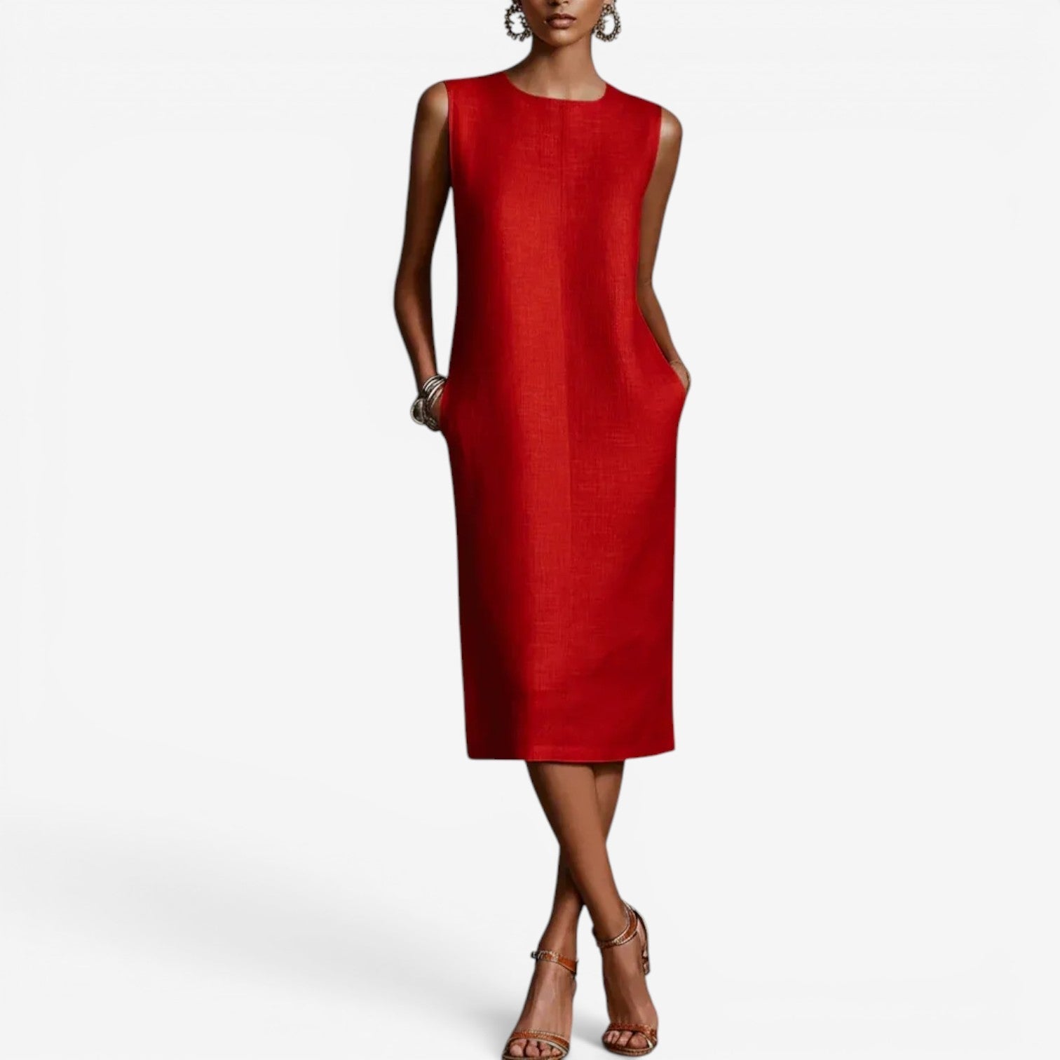 Zia™ Sleeveless midi dress