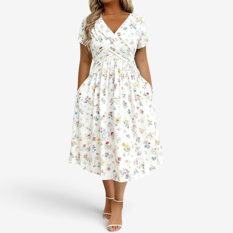 Adaline™ Floral Draped Midi Dress