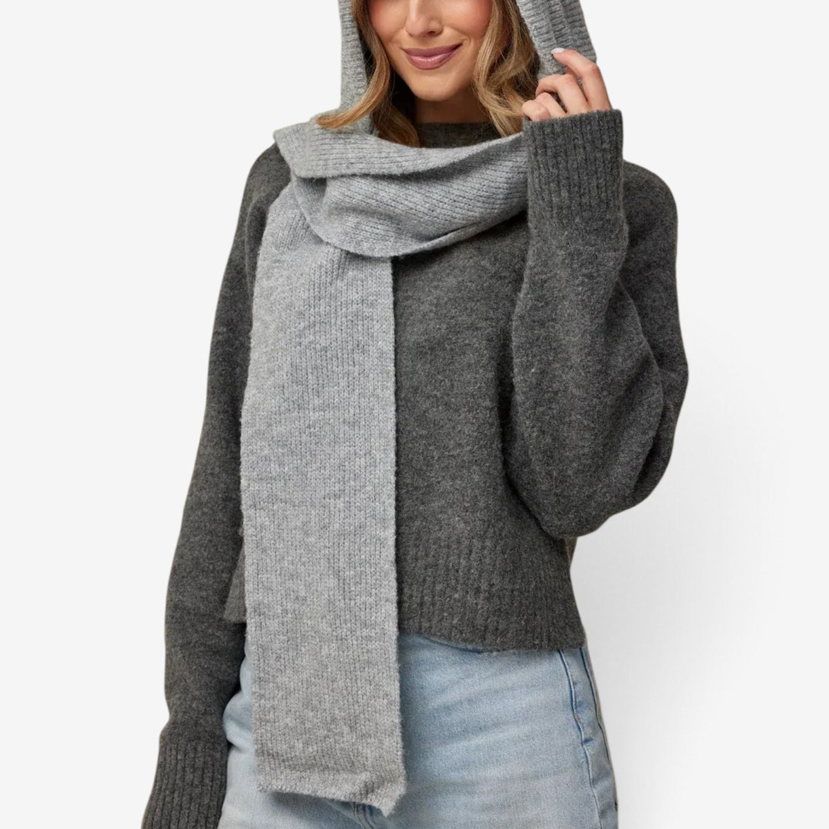 Ondine™ Long Hooded Knit Scarf