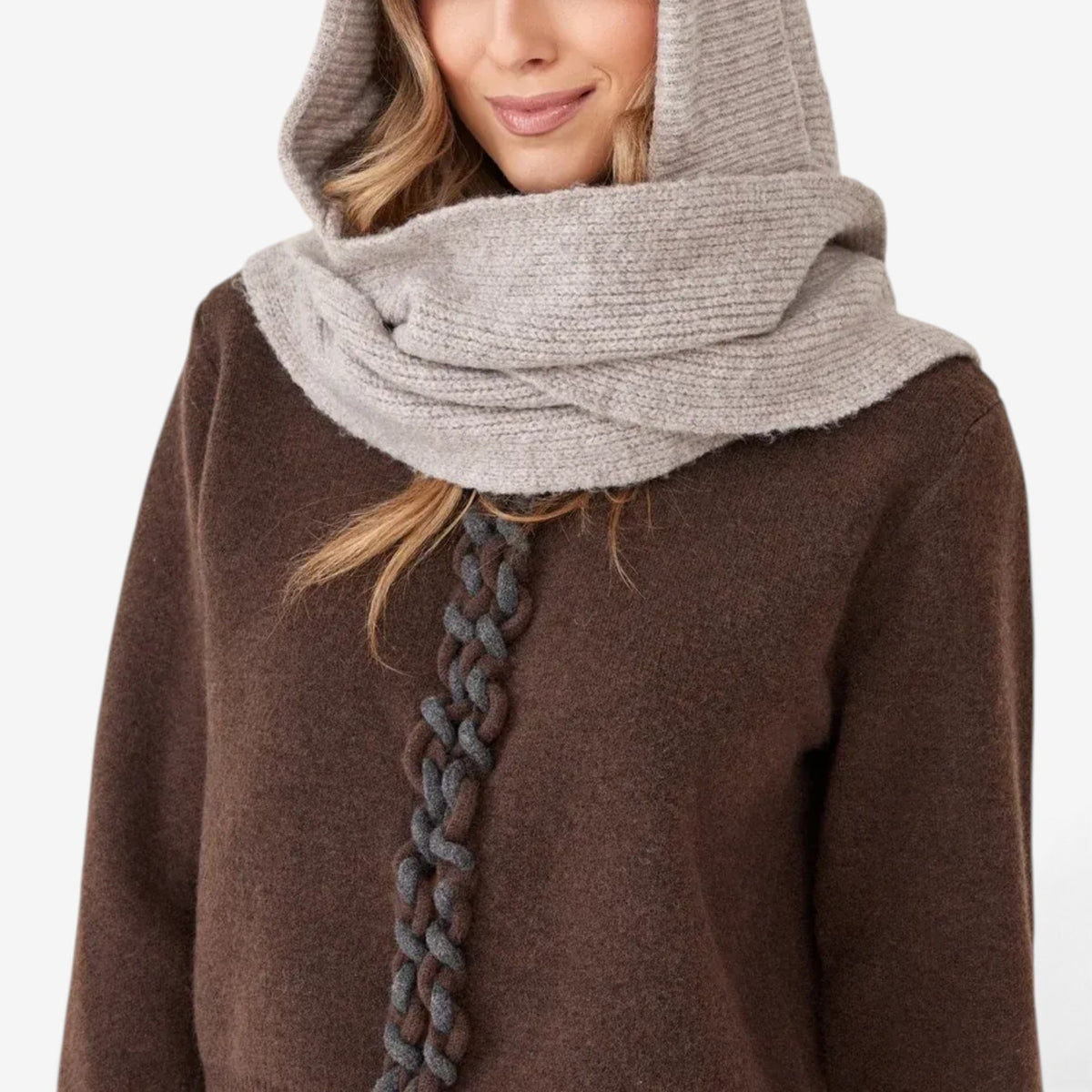 Ondine™ Long Hooded Knit Scarf