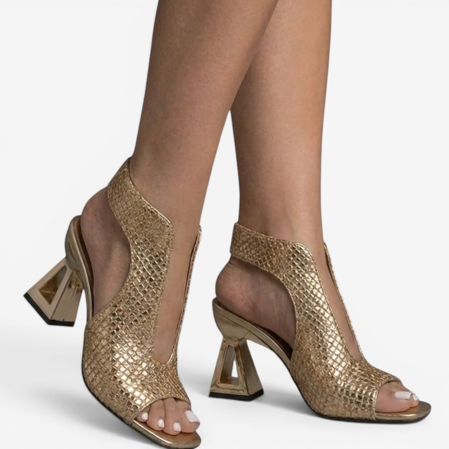 Victoria™ Geometric heel sandals