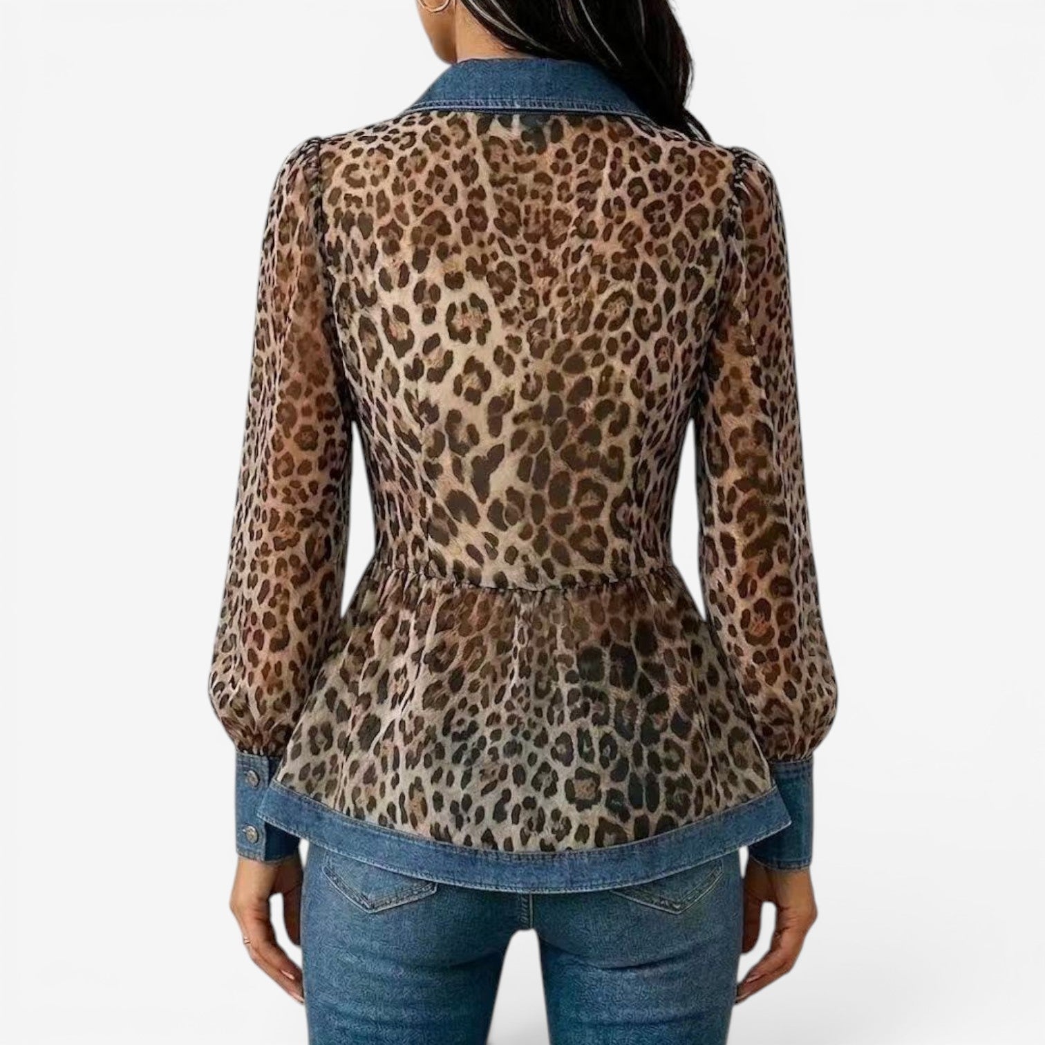 Lorie™ Leopard peplum blouse